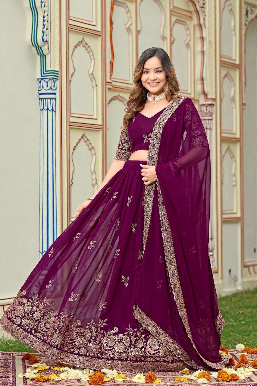 Women's Embroidered Lehenga Choli with Net Dupatta ? Festive & Wedding Wear Set - Image 21